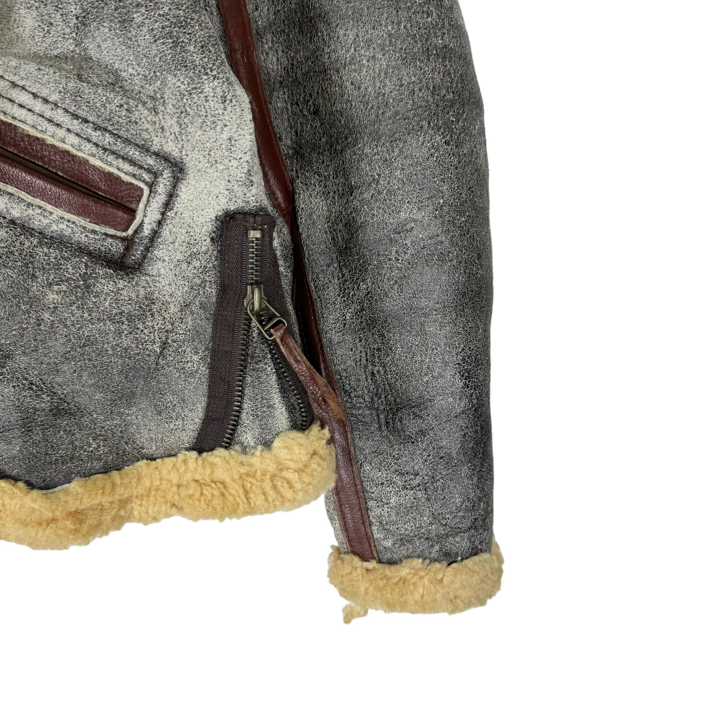 Vintage 90s Harley Davidson B3 Shearling Jacket 100