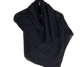 Vintage 90s Noir + Yohji Yamamoto Shirt Shawl Mesh Scarf Ys
