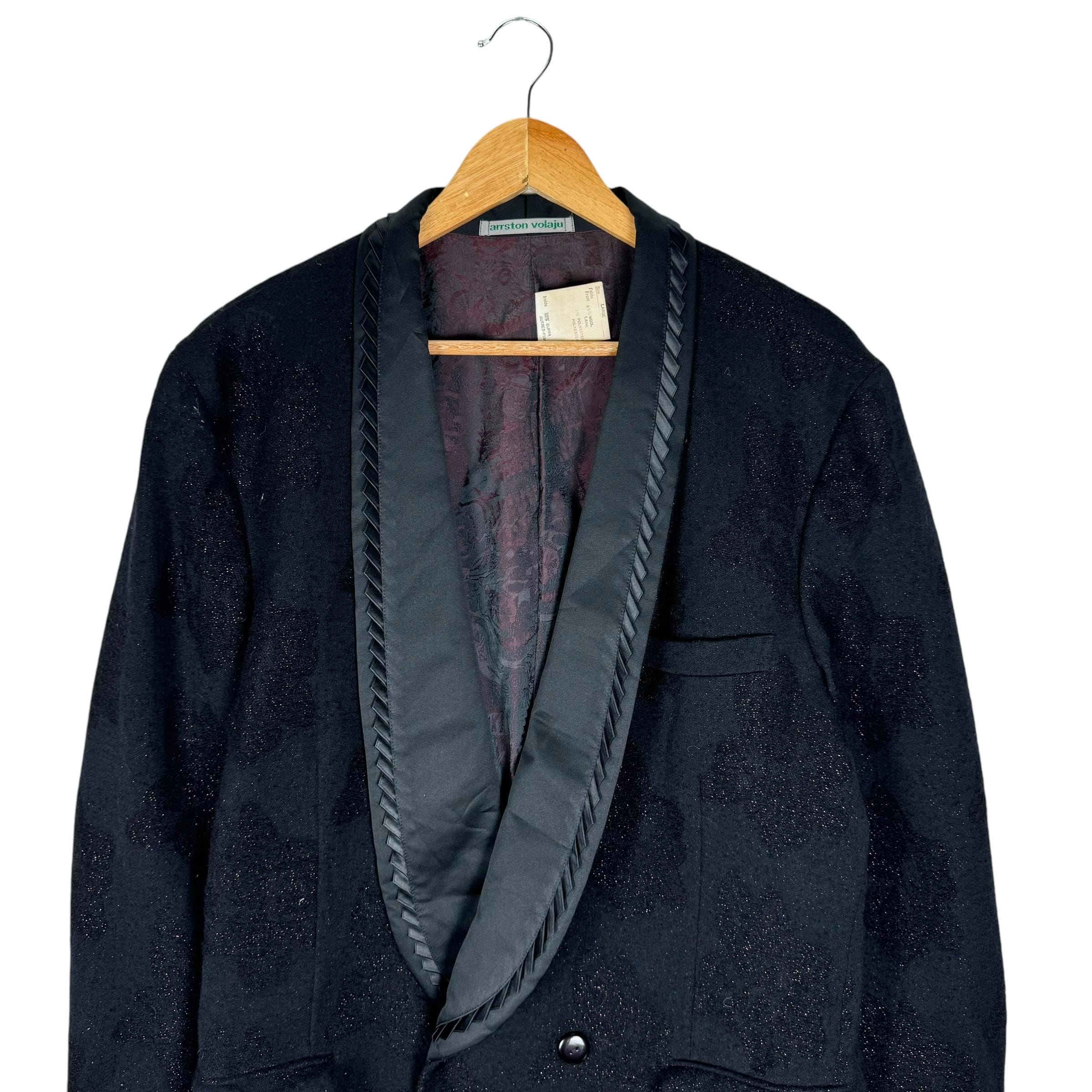 Vintage 80s Arrston Volaju Koshin Satoh Blazer Satoh Japan Black