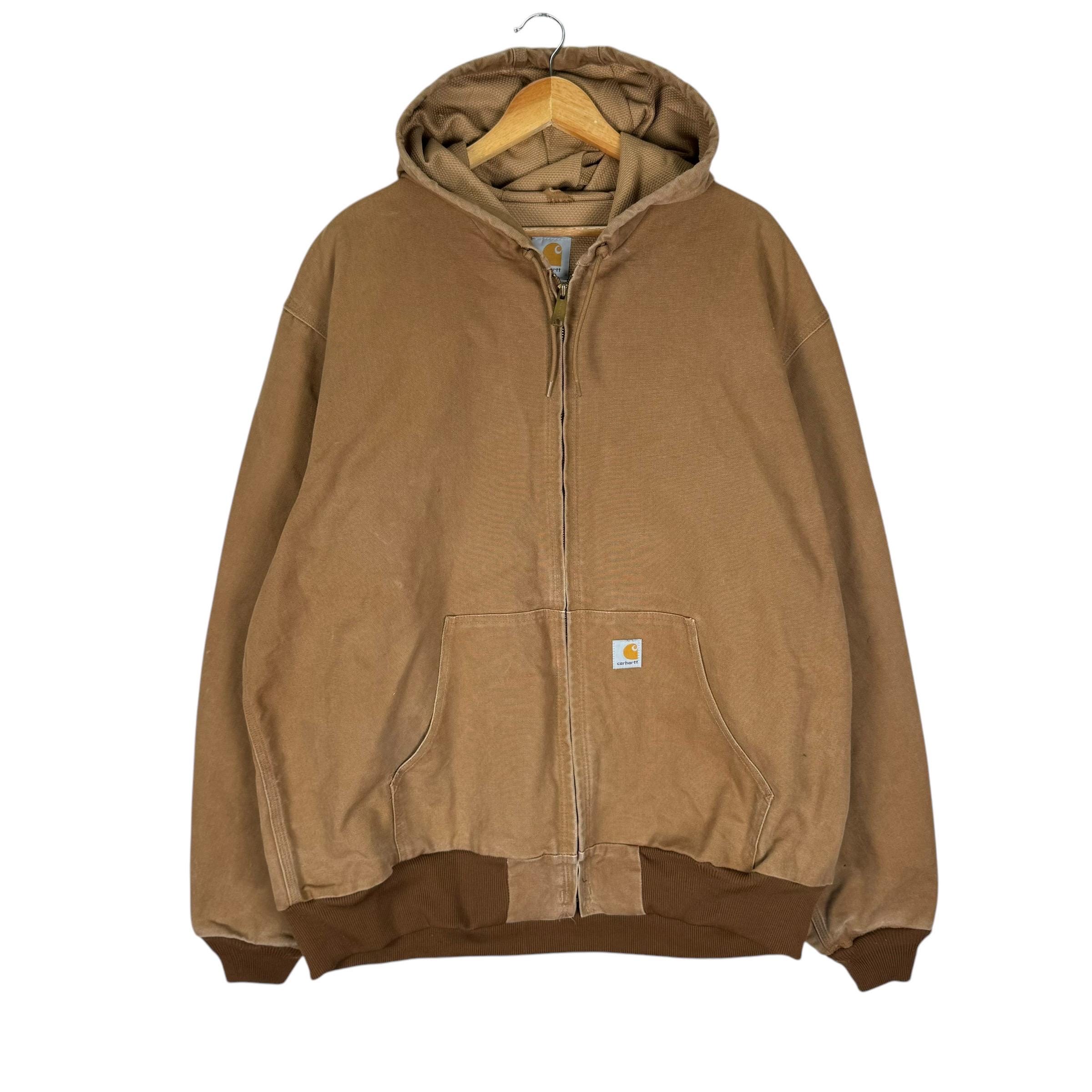 90s usa製　Carhartt chore coat duck jaket Vintage Carhartt Brown Duck Blanket Lined Coat Chore Jacket Size