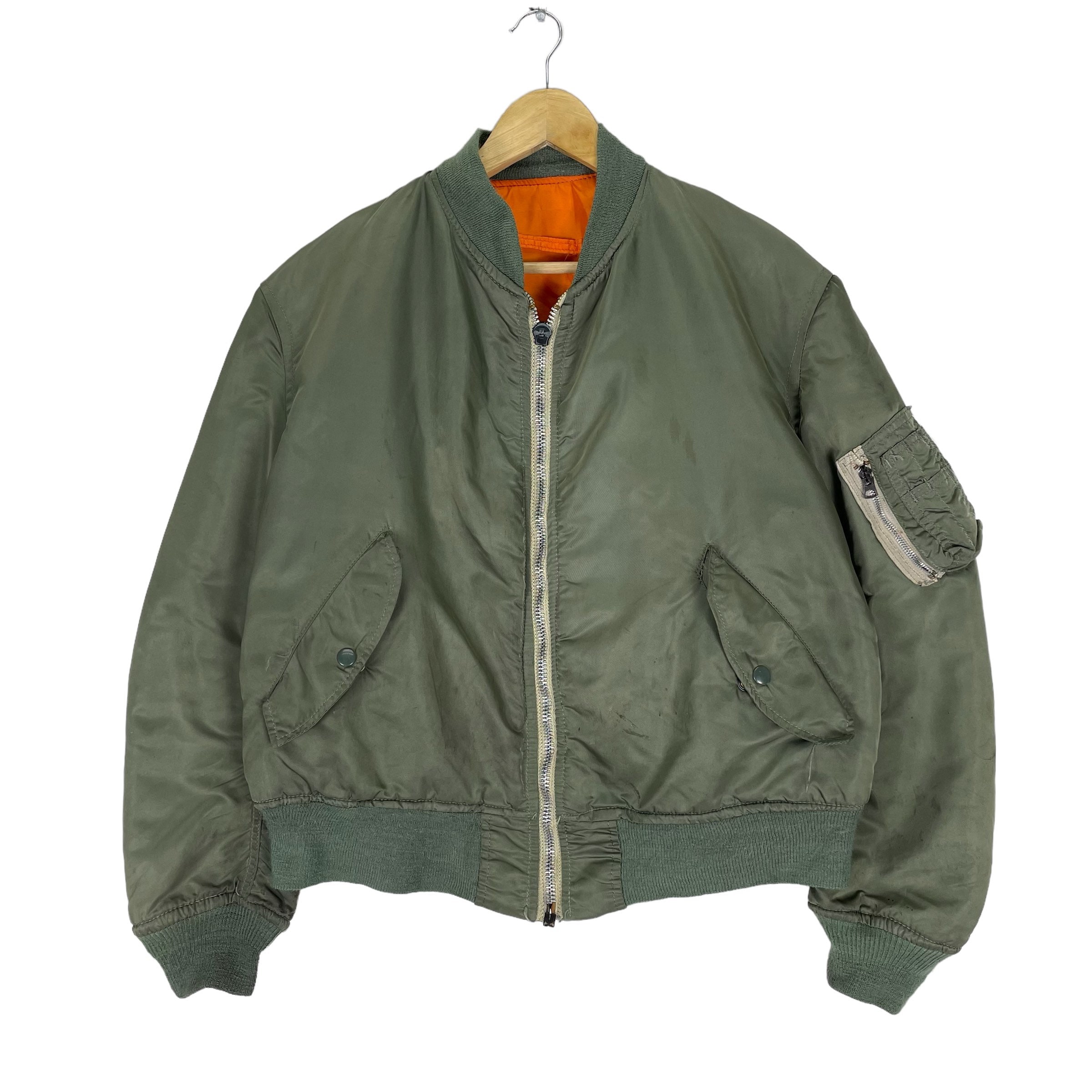 ALPHA INDUSTRIES Reversible Flight MA-1 Bomber Jacket Green