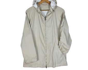 Salvatore Ferragamo Italy Zipper Hoodie Jacket White Colour - Size M