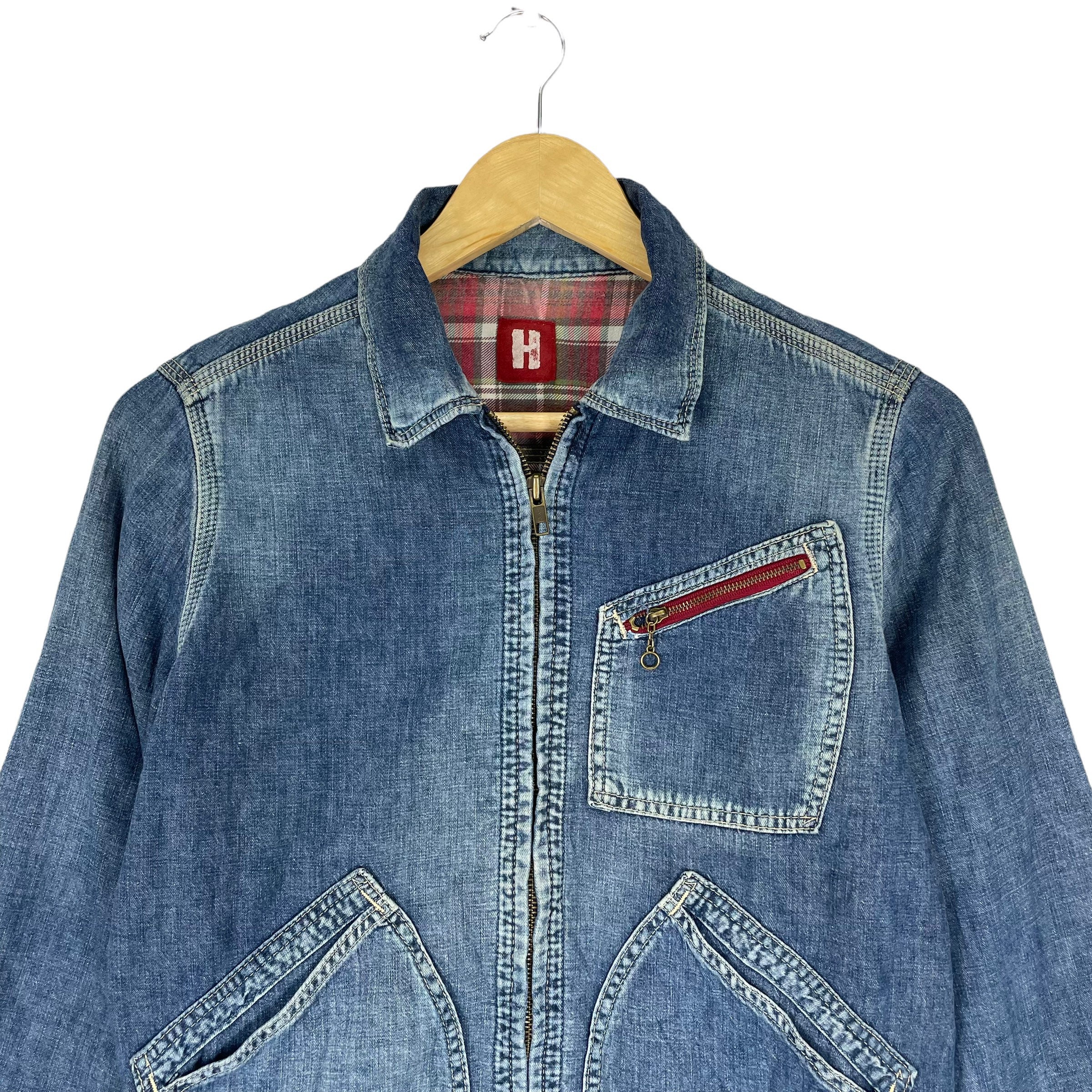 Hysteric Glamour Denim Jeans Zipper Jacket Blue Colour Women Hysteric Glamour Denim Jeans Zipper Jacket Blue Colour Women
