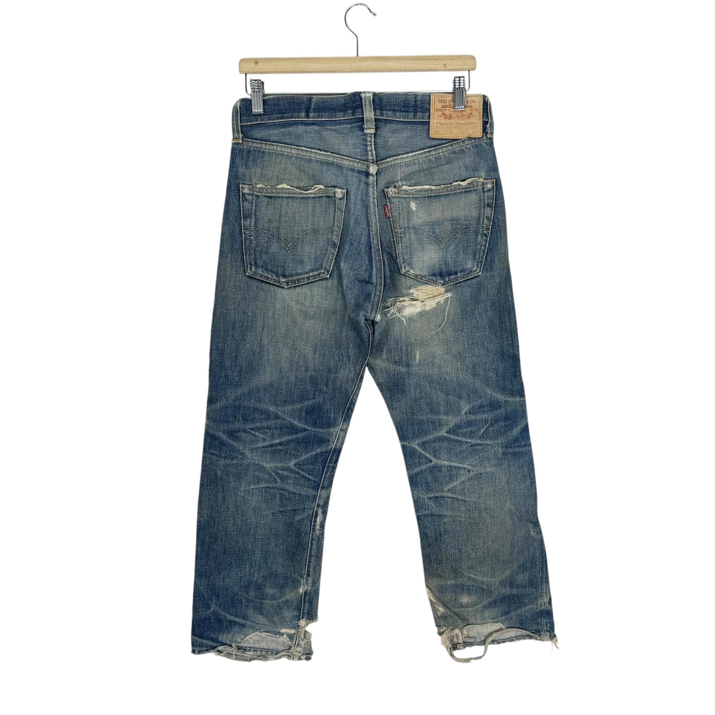 Vintage 80s Levi's 501 Jeans: Distressed Big E Denim, Blue, Size