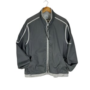 Vintage 90s ARMANI Exchange Bomber Zipper Jacket Grey Colour Size