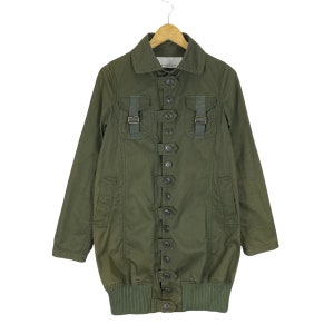 Sunao Kuwahara Issey Miyake Jacket Bondage Military Coat Green Colour Japanese Fashion Designer Size Medium