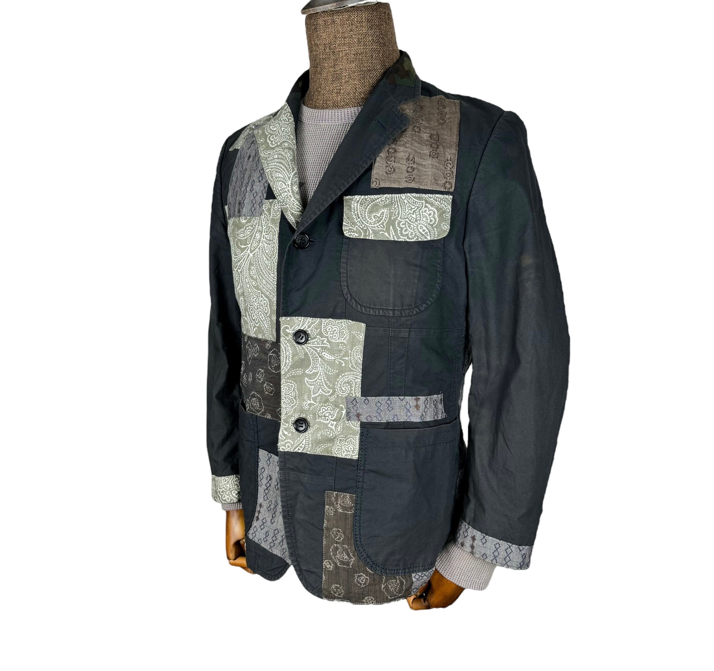 Comme Des Garcons Homme Patchwork Blazer - Japanese Designer Coat