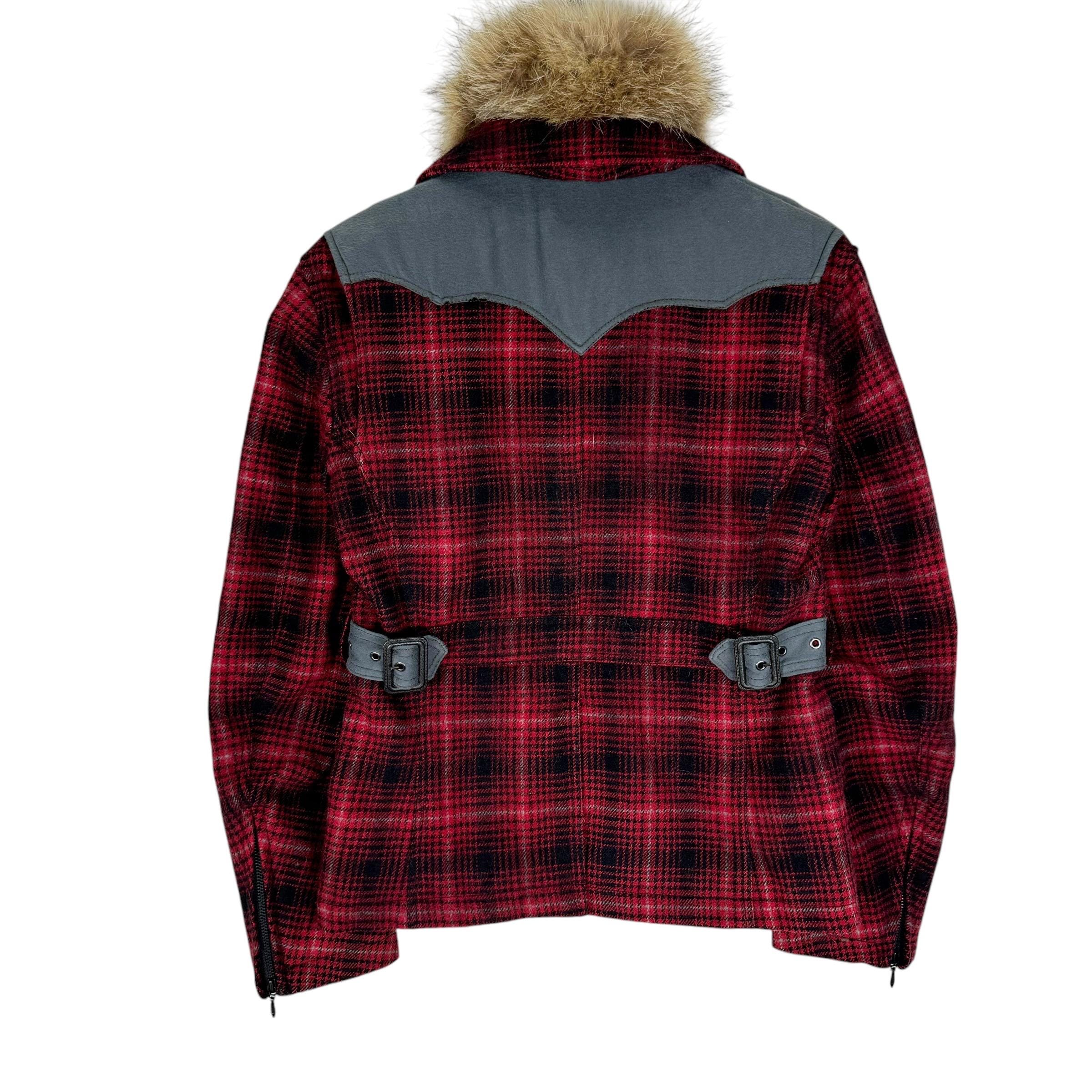 Tornado Mart Brown Twisted Fur & Leather Patchwork Jacket (S
