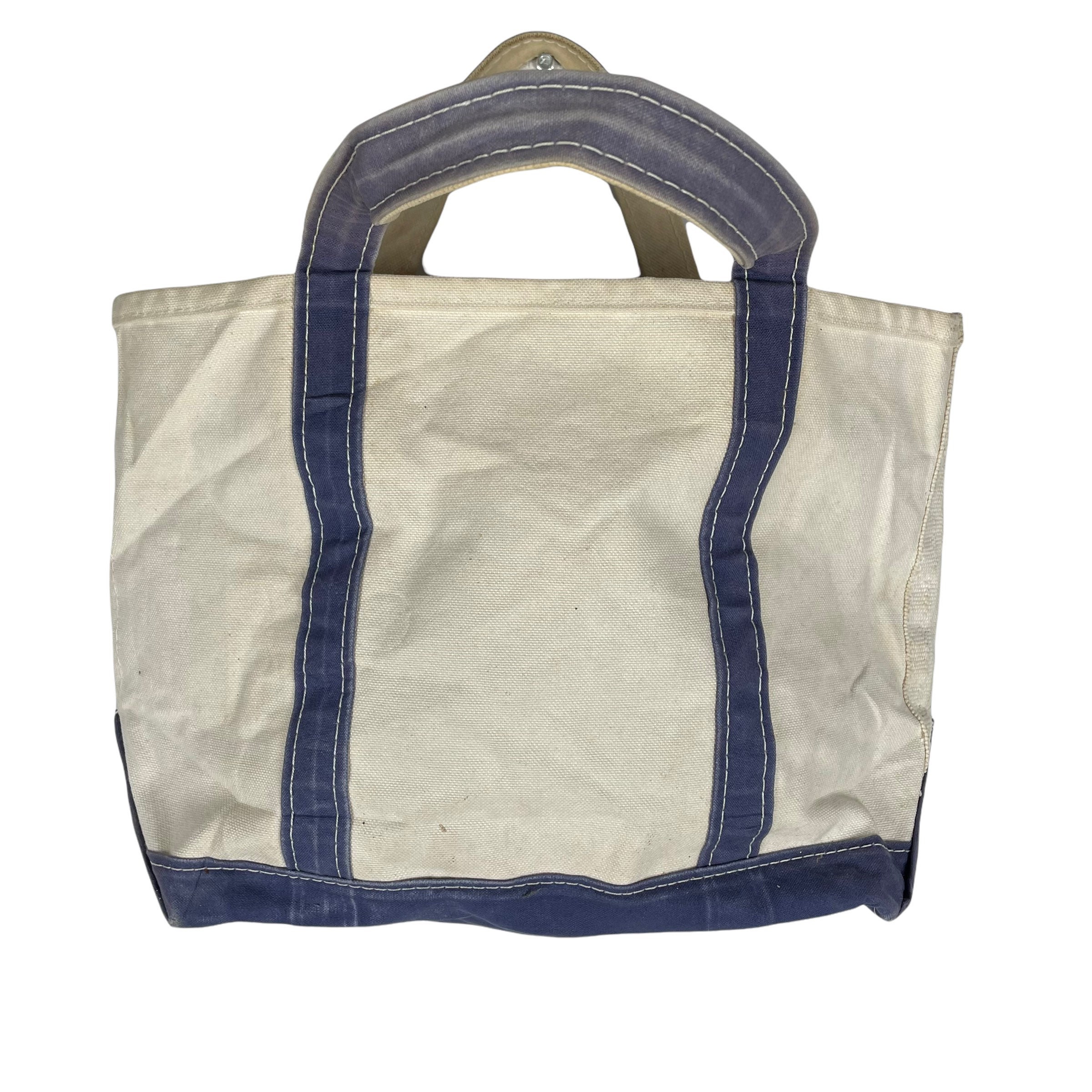 Vintage 90s LL Bean Boat and Tote Bag Navy Blue Canvas Vintage 90s LL Bean Boat and Tote Bag Navy Blue Canvas