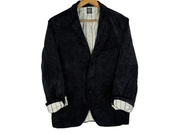 Sugar Cane Toyo Enterprise corduroy blazerjas Japanse modeontwerper zwarte kleur maat 36