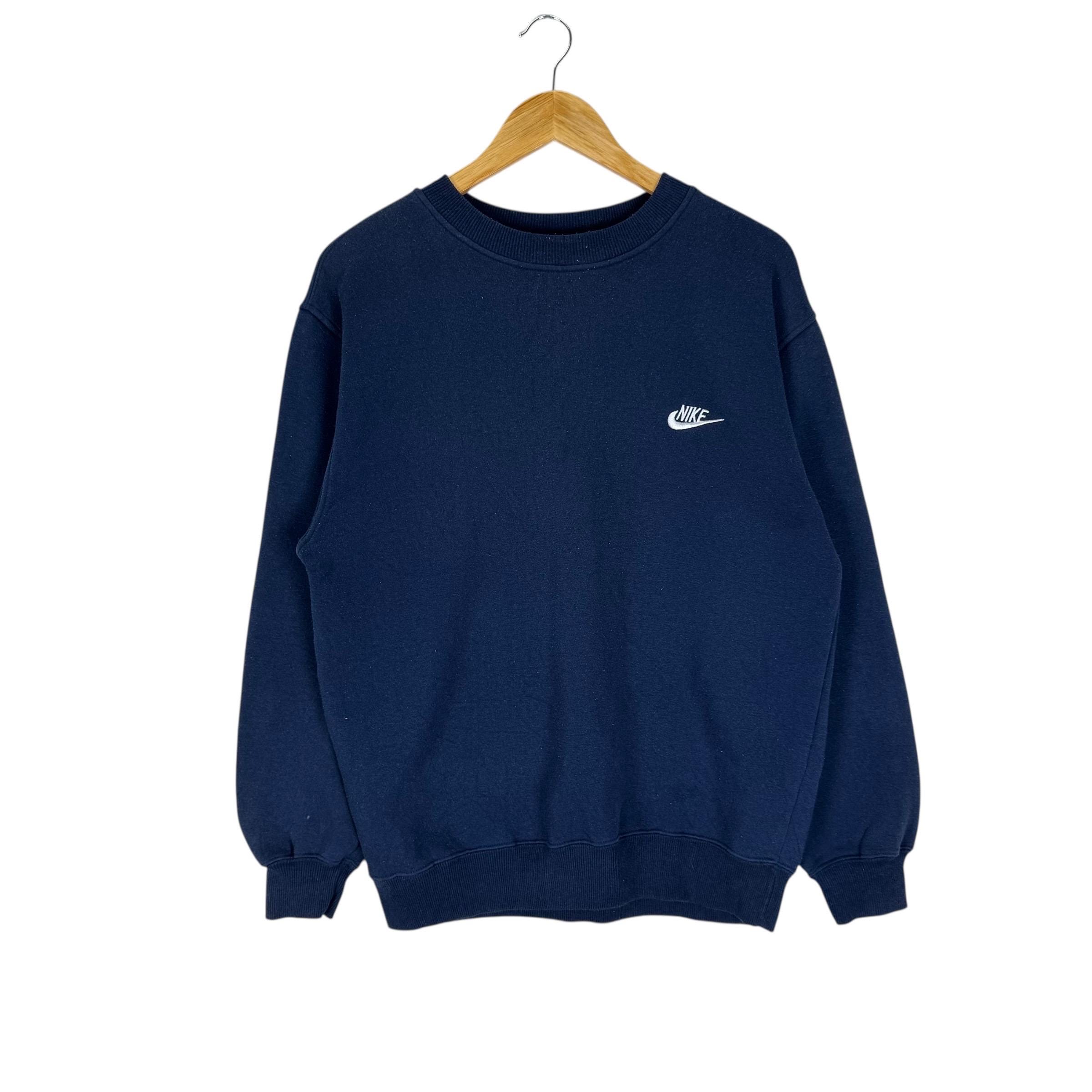 Vintage 90s Nike Small Logo Sweatshirt Navy / Blue (size M) Free