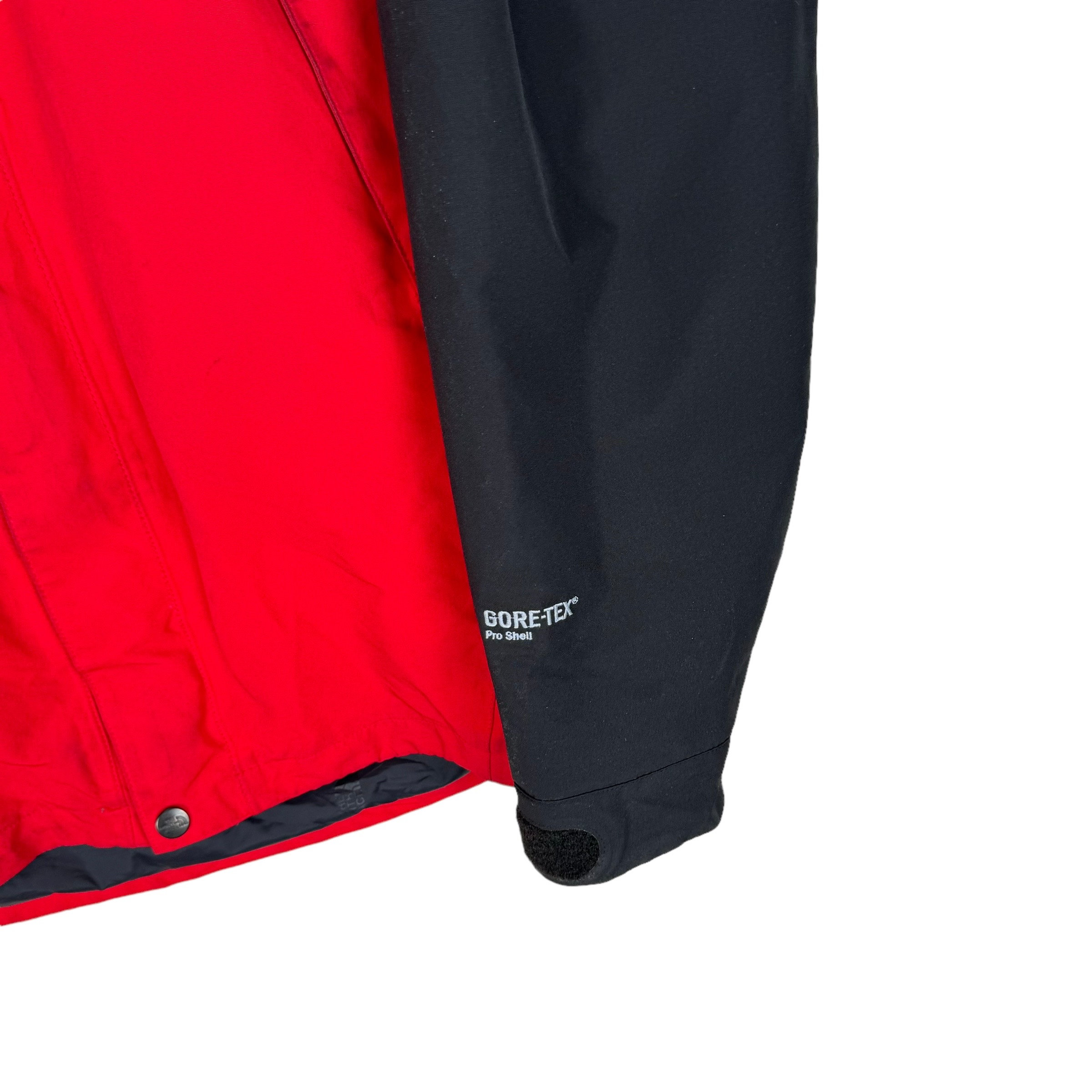 The North Face Goretex Jacket Hoodie Windbreaker Zip Red