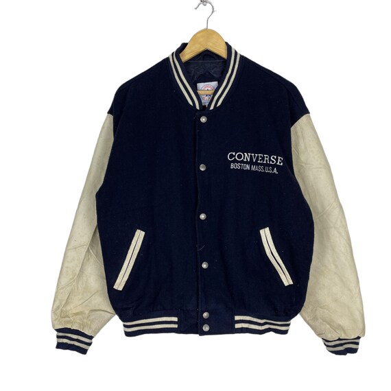 Vintage 90s Converse Chuck Taylor All Star Varsity Leather Jacket Vintage 90s Converse Chuck Taylor All Star Varsity Leather Jacket