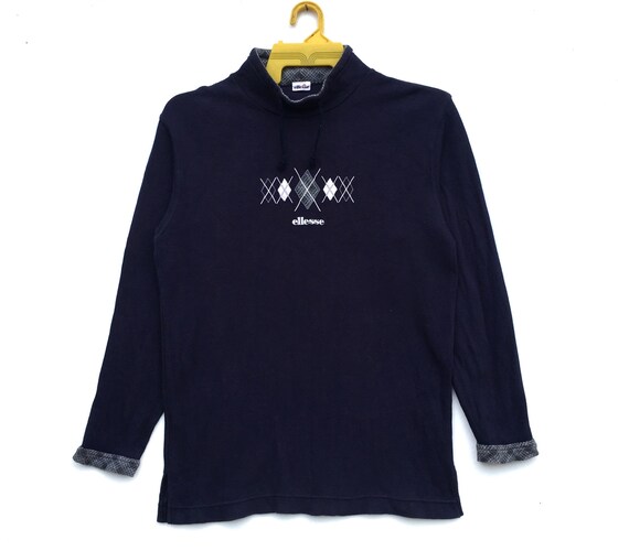 Ellesse, Vintage Ellesse Cotton Sweatshirt - Monogram Spell Out - Size Medium
