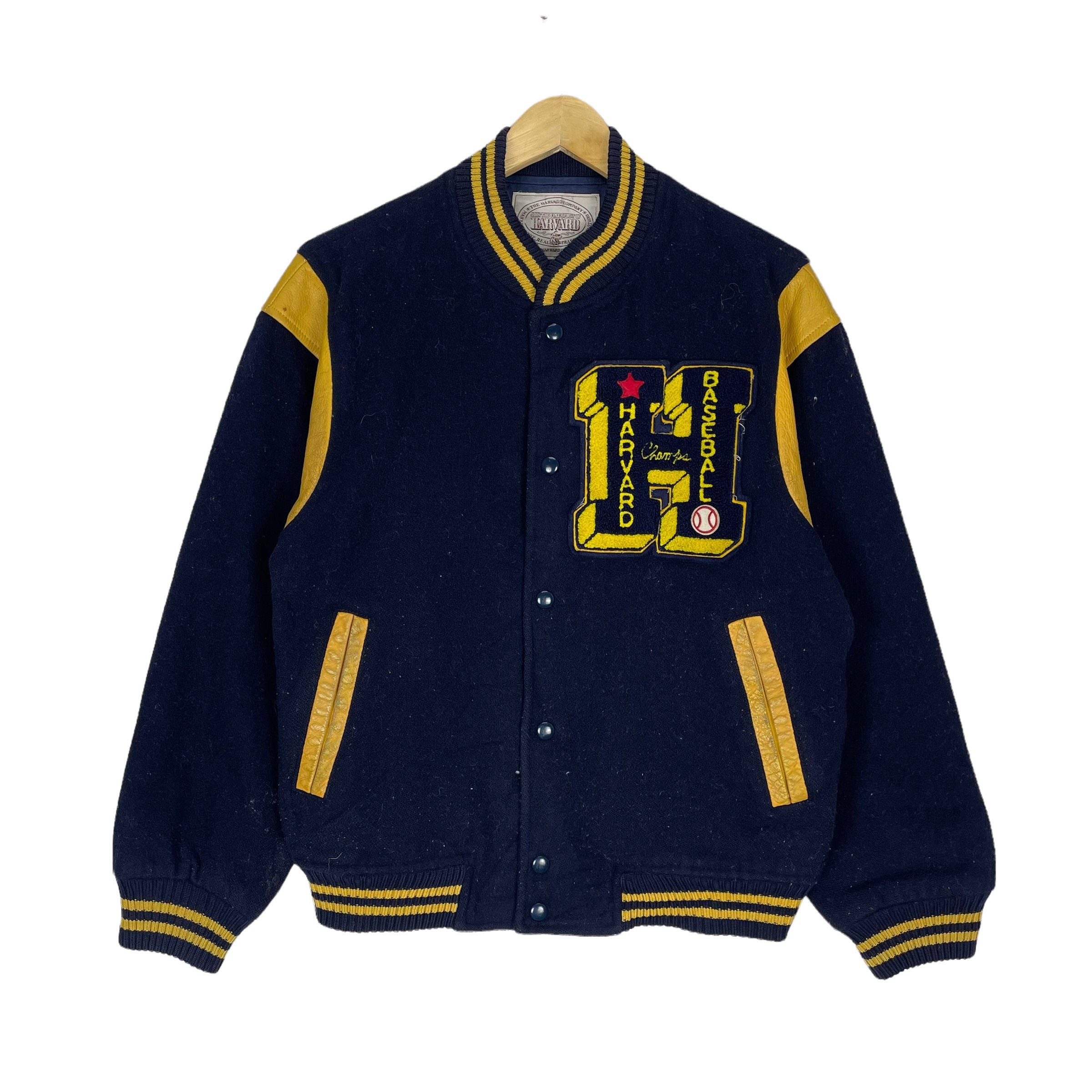 カレッジ ヴィンテージ　バーシティジャケット　スタジャン　ハーバード Harvard varsity jacket - Etsy 日本