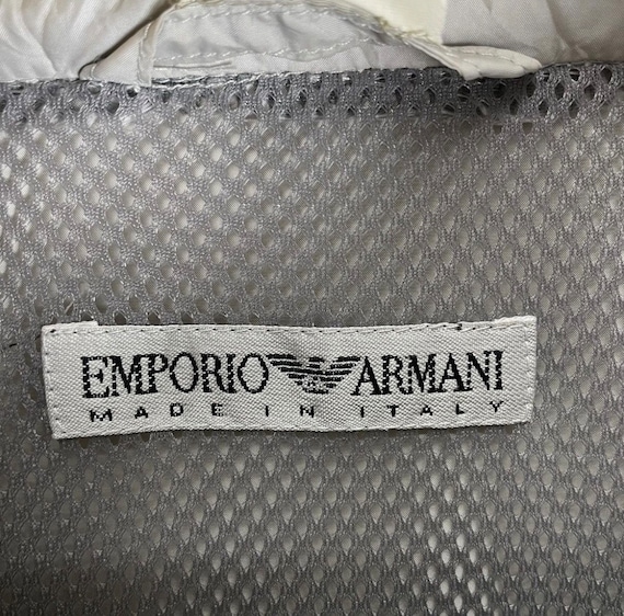 90s EMPORIO ARMANI Rayon Long Coat Jacket Grey Colour Size Medium