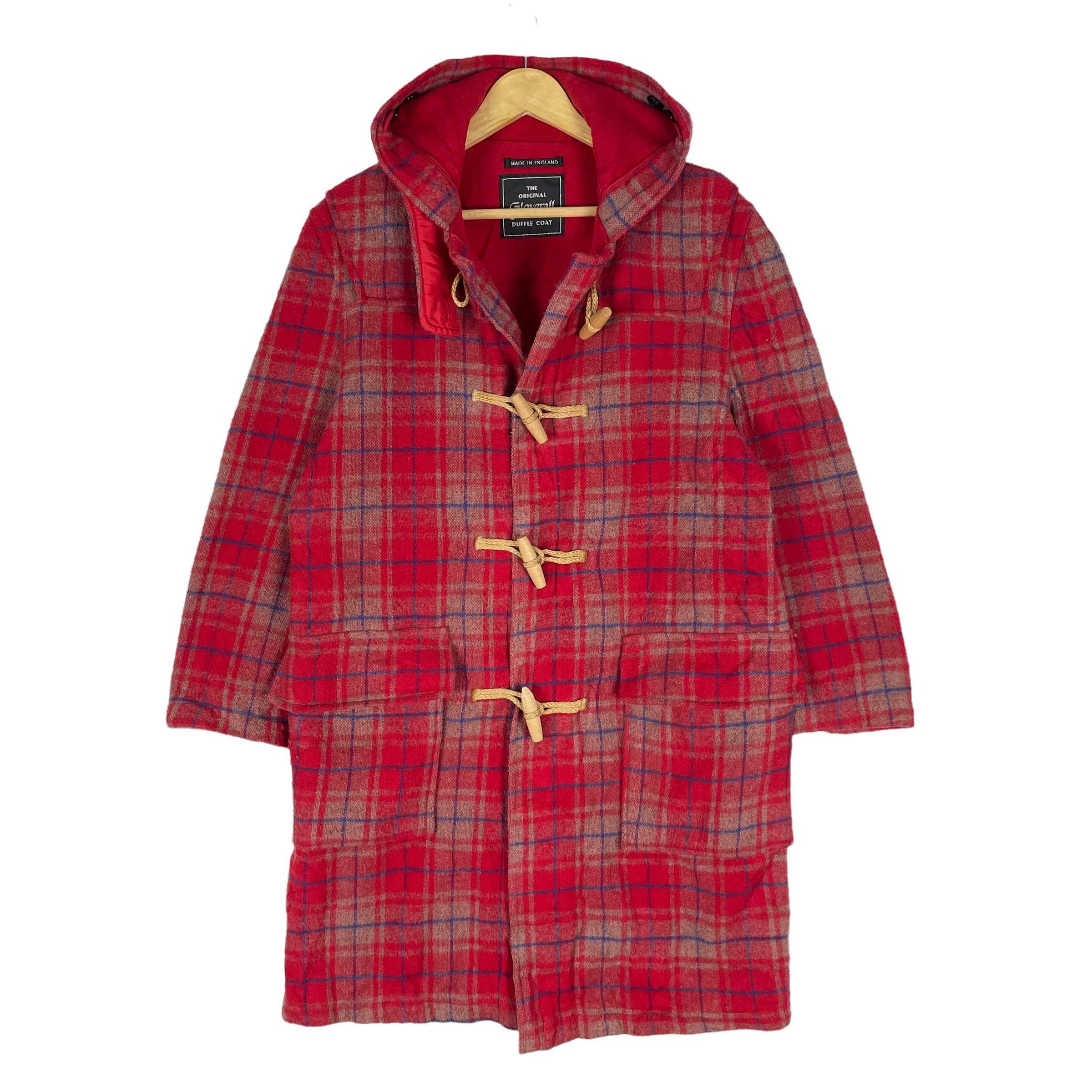 ジャケット・アウター GLOVERALL Made in England Duffle Coat Gloverall Duffle Coat: Shadow Plaids Wool Toggle Hoodie
