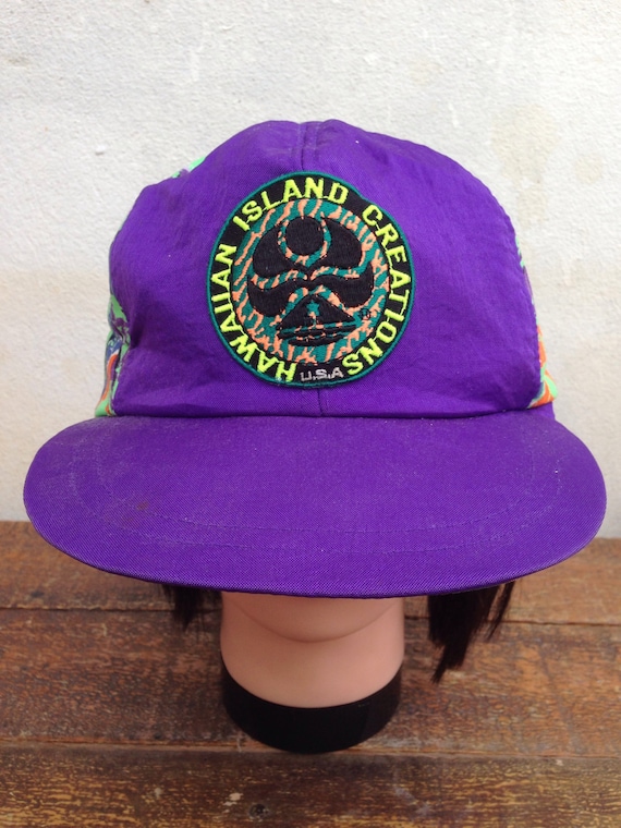 Vintage 90s Hawaiian Island Creations Cap: Multi-color Surf Skate