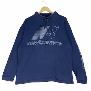 Vintage 90s NB New Balance Sweatshirt Long Sleeve New Balance Big Logo Spell Out Sweater