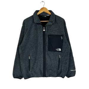 The North Face Retro X Deep Pile Fleece  Zipper Jacket Mountain Grey Colour Size Large
