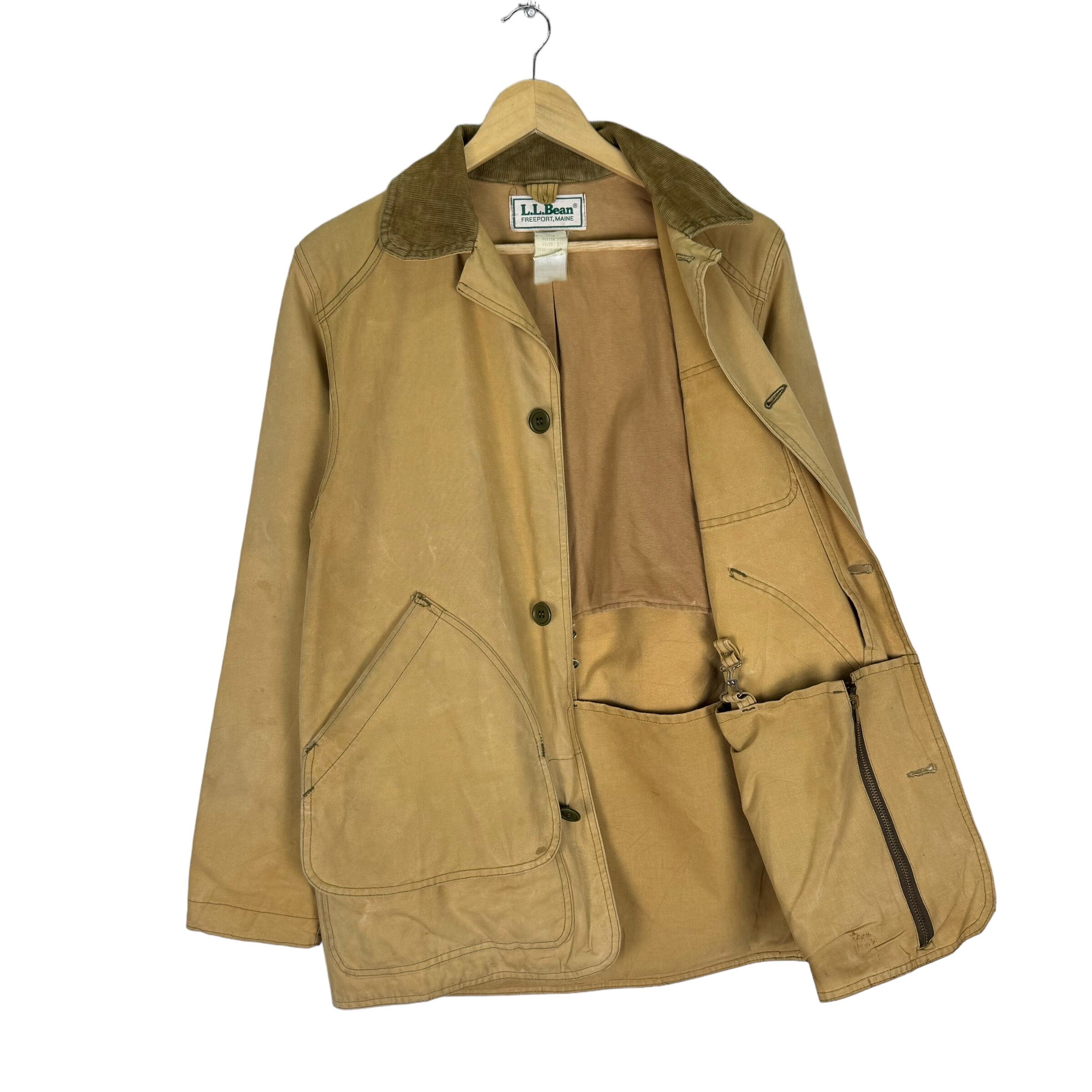 Vintage 90s LL BEAN Trim Chore Jacket Boat Hunting Wear Duck
