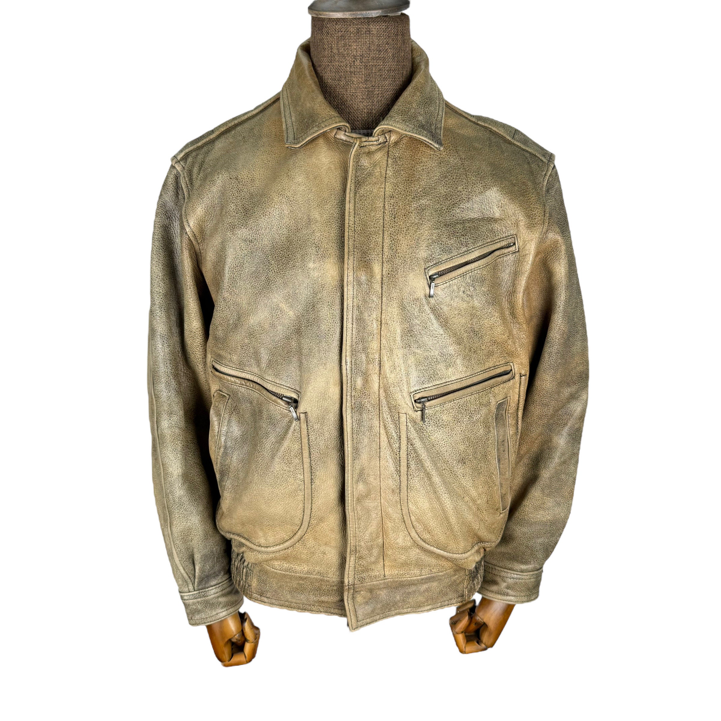 Vintage 90s Cowhide Leather Multi Zipper Bikers Jacket Brown Colour Size Large - Etsy Vintage 90s Cowhide Leather Multi Zipper Bikers Jacket Brown Colour Size Large - Etsy