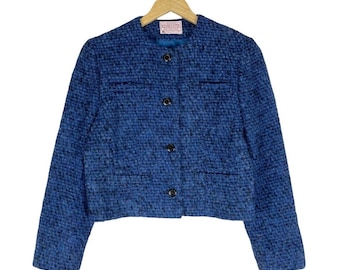 ペンドルトン・ウーレン・ミルズ ウールフリース ヒッピー クロップドジャケット ブルー カラー サイズ：S