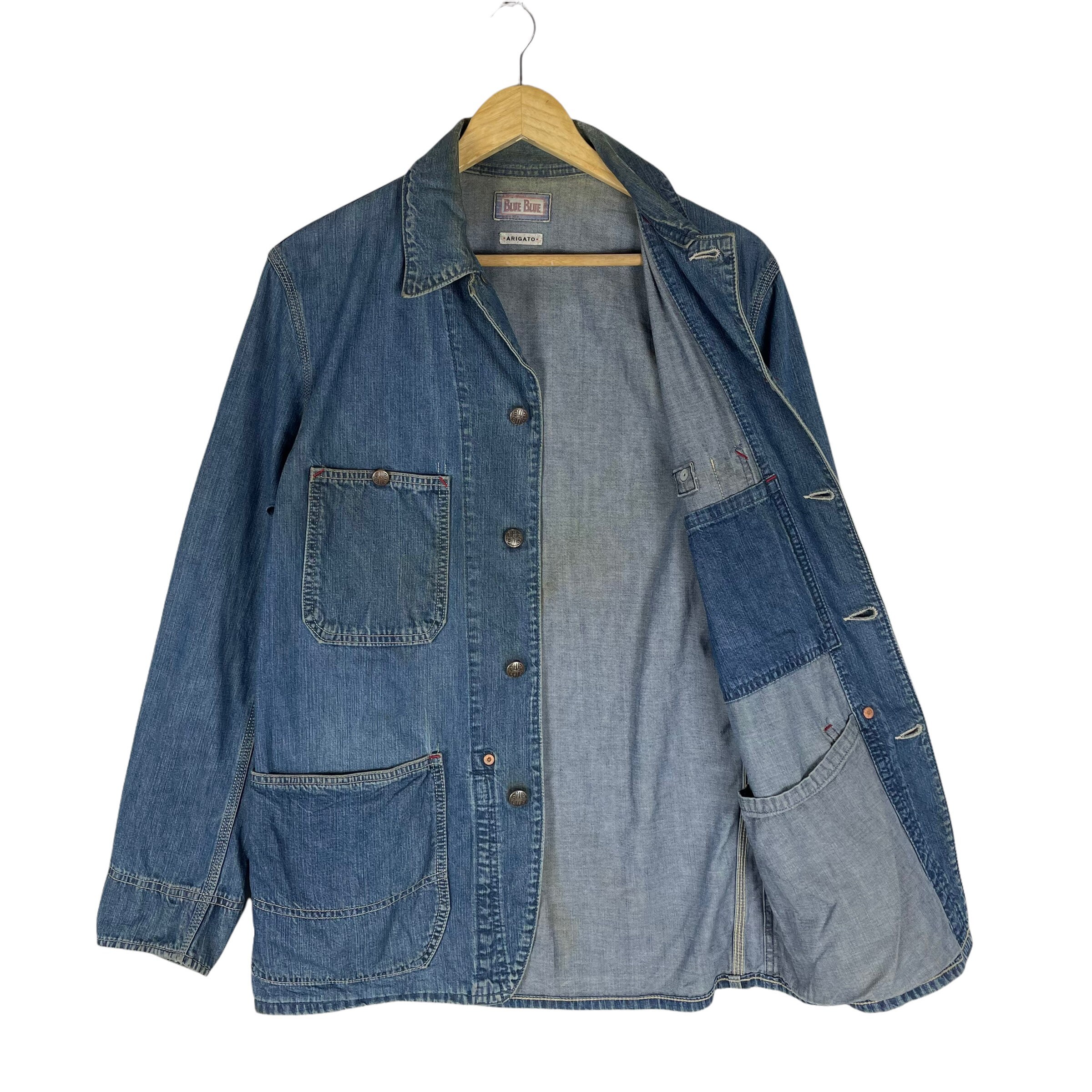 ジャケット STUDIOTABLE : 25SS / DENIM WORK JACKET (LIGHT BLUE) Sp5der Denim Work Jacket Light Blue Wash Men's - SS25 - US
