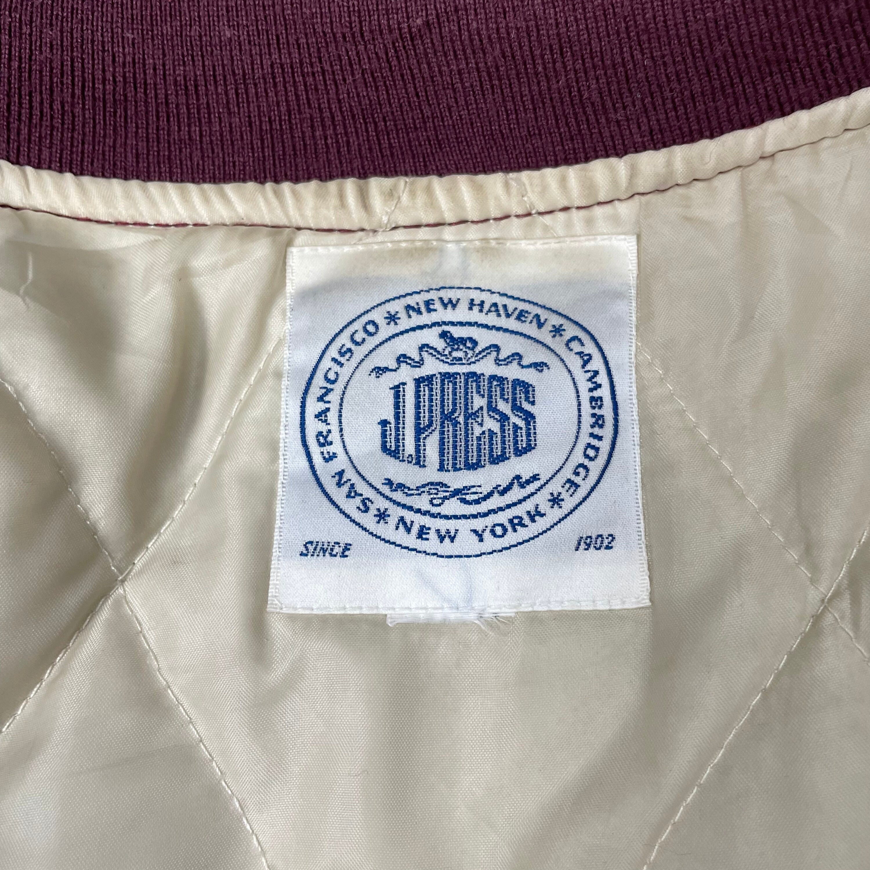 ジャケット・アウター 90's J.PRESS Wool&Leather Stadium JKT Vintage 90s J Press Varsity Japan Leather Jacket Red Colour