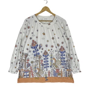 TSUMORI CHISATO Sleep Sweatshirt Crewneck Overprint Issey Miyake Floral Japan Designer Longsleve Fashion Size   Medium