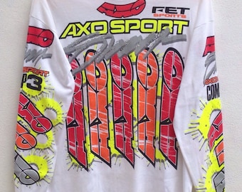 ヴィンテージ90年代 AXOスポーツ モトクロス長袖シャツ - アメリカ製
