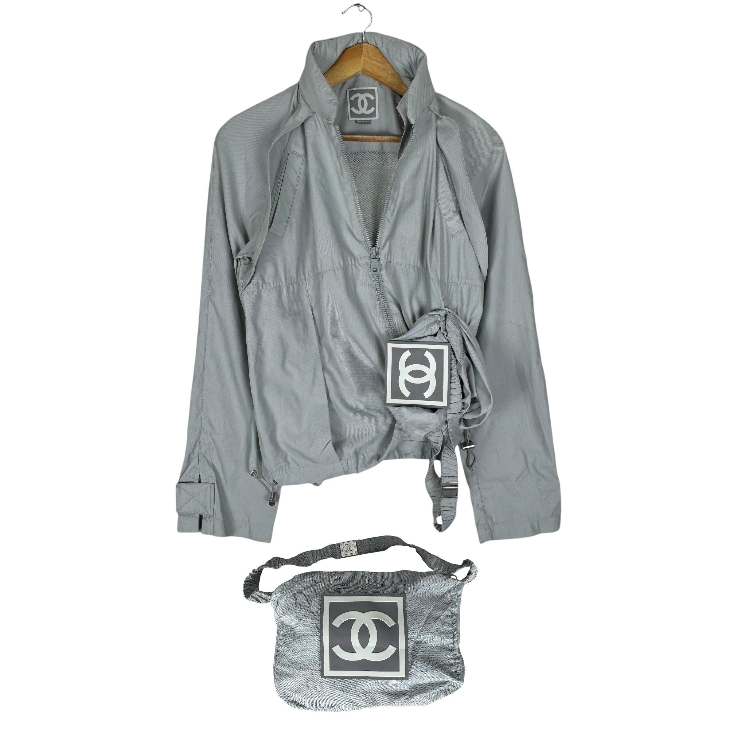 Chanel Identification AW2001 Hoodie Sports 2 Way Light Riri Zipper