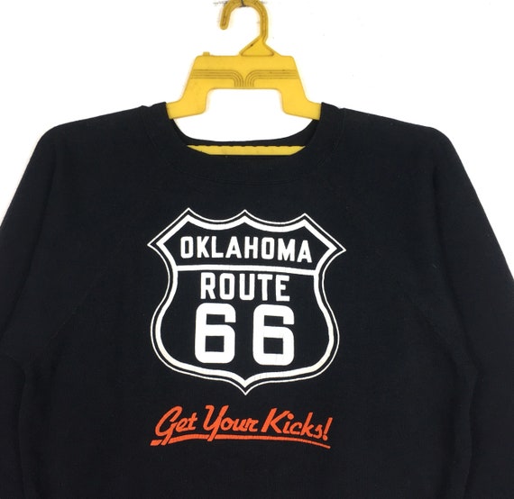 Vintage 90s Route 66 Oklahoma Sweatshirt Big Logo… - image 2
