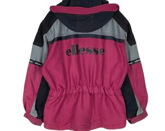 Vintage 90s Ellesse Ski Jacket: Vertical Dive Racing Hoodie, Multi