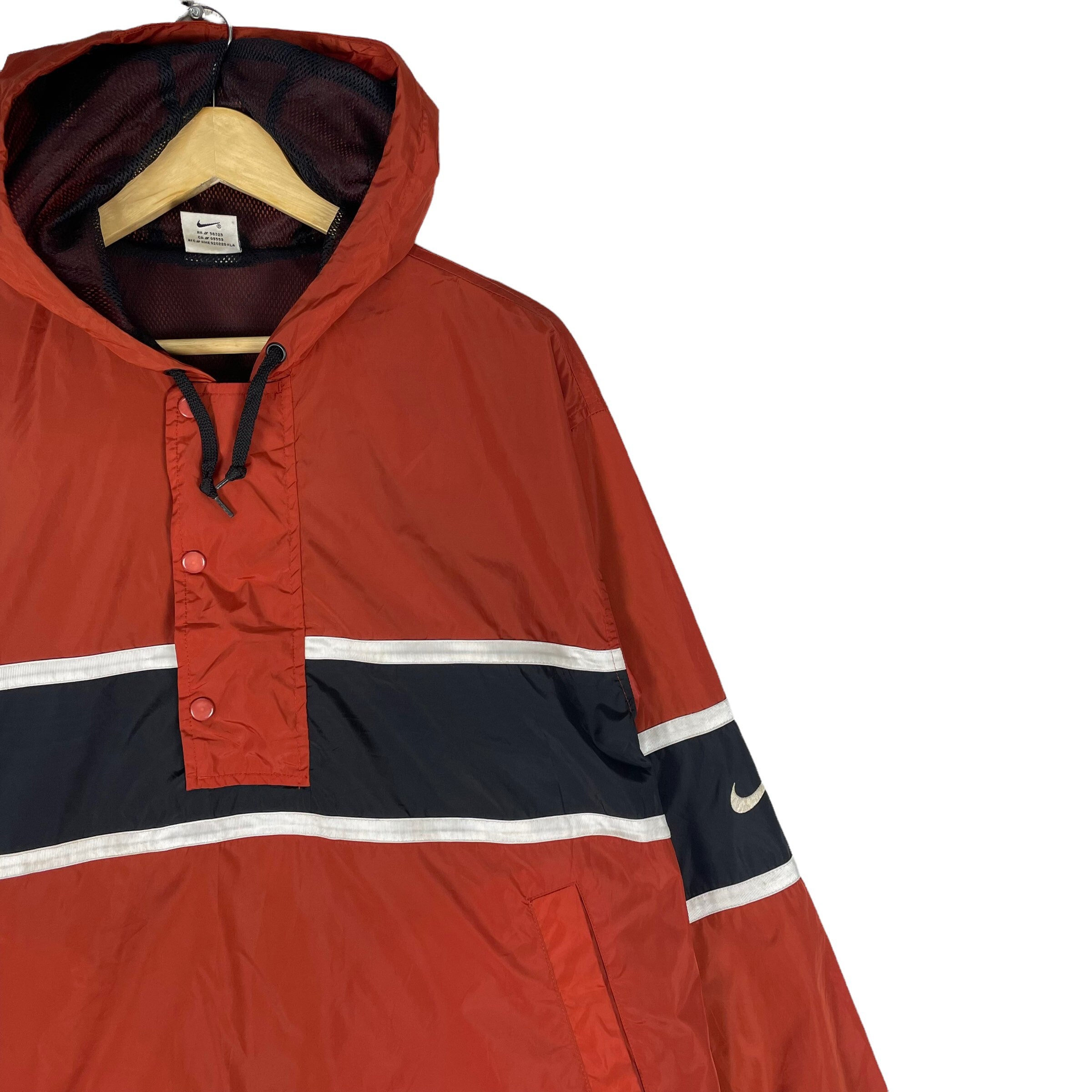 90’s NIKE vintage anorak nylon jacket Vintage 90s NIKE Nylon Anorak Jacket, Snap Button, Colour Block