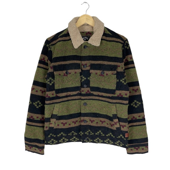 Billabong Faux Fur Sherpa Native Jacket Size Small