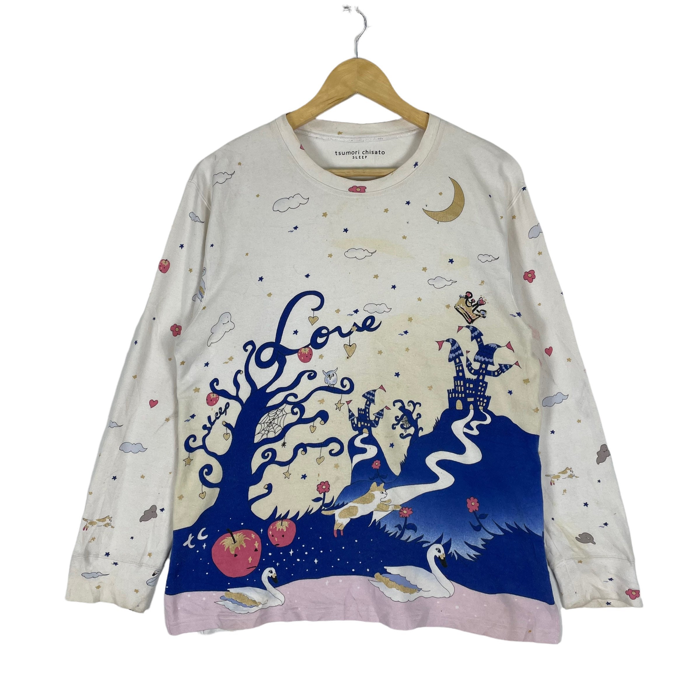 TSUMORI CHISATO Sleep Sweatshirt Crewneck Overprint Issey - Etsy 日本