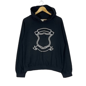 Number Nine Shield AW01 Hoodie Sweatshirt Japanese Fashion Black