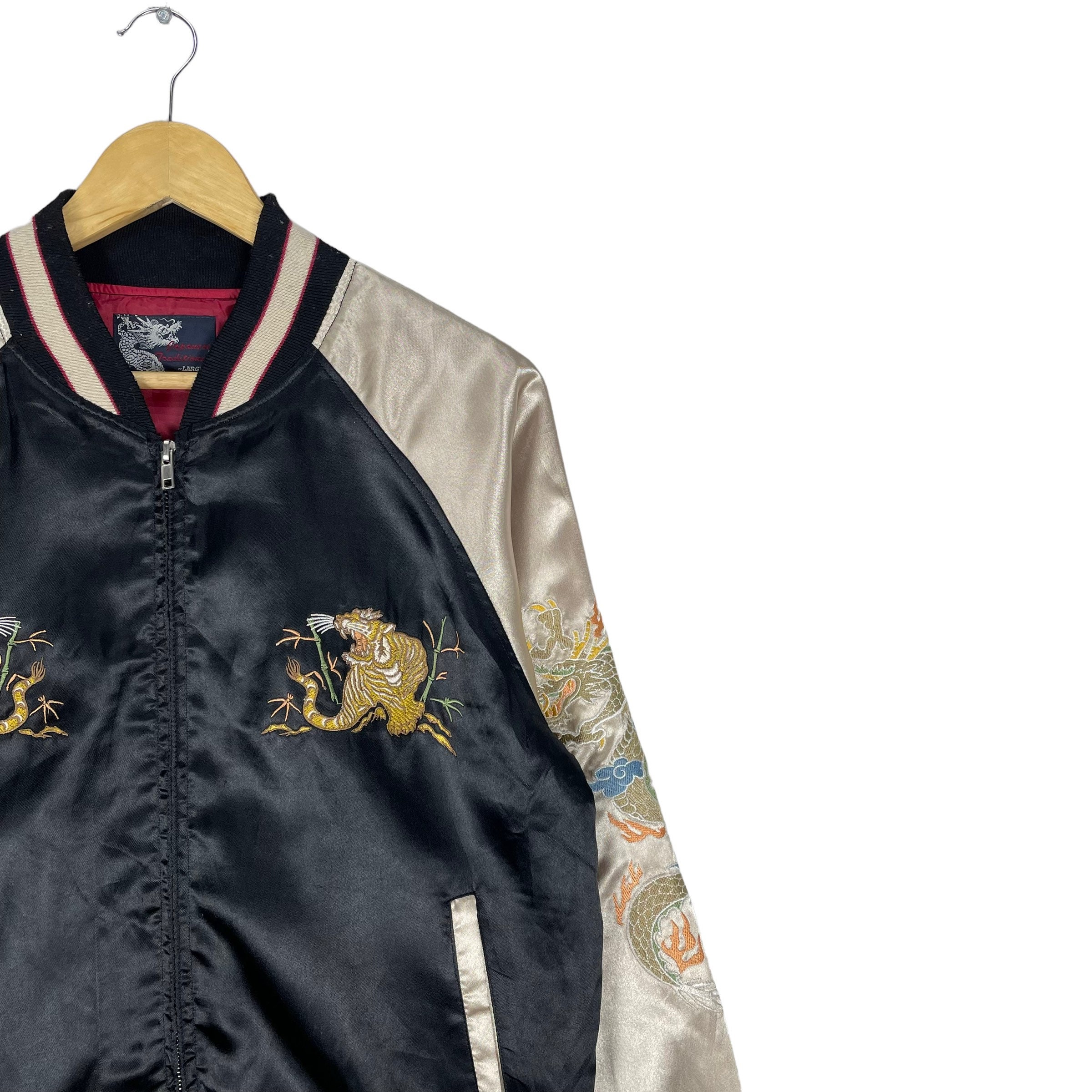 Sukajan Dragon Last Frontier Yakuza Light Zipper Jacket