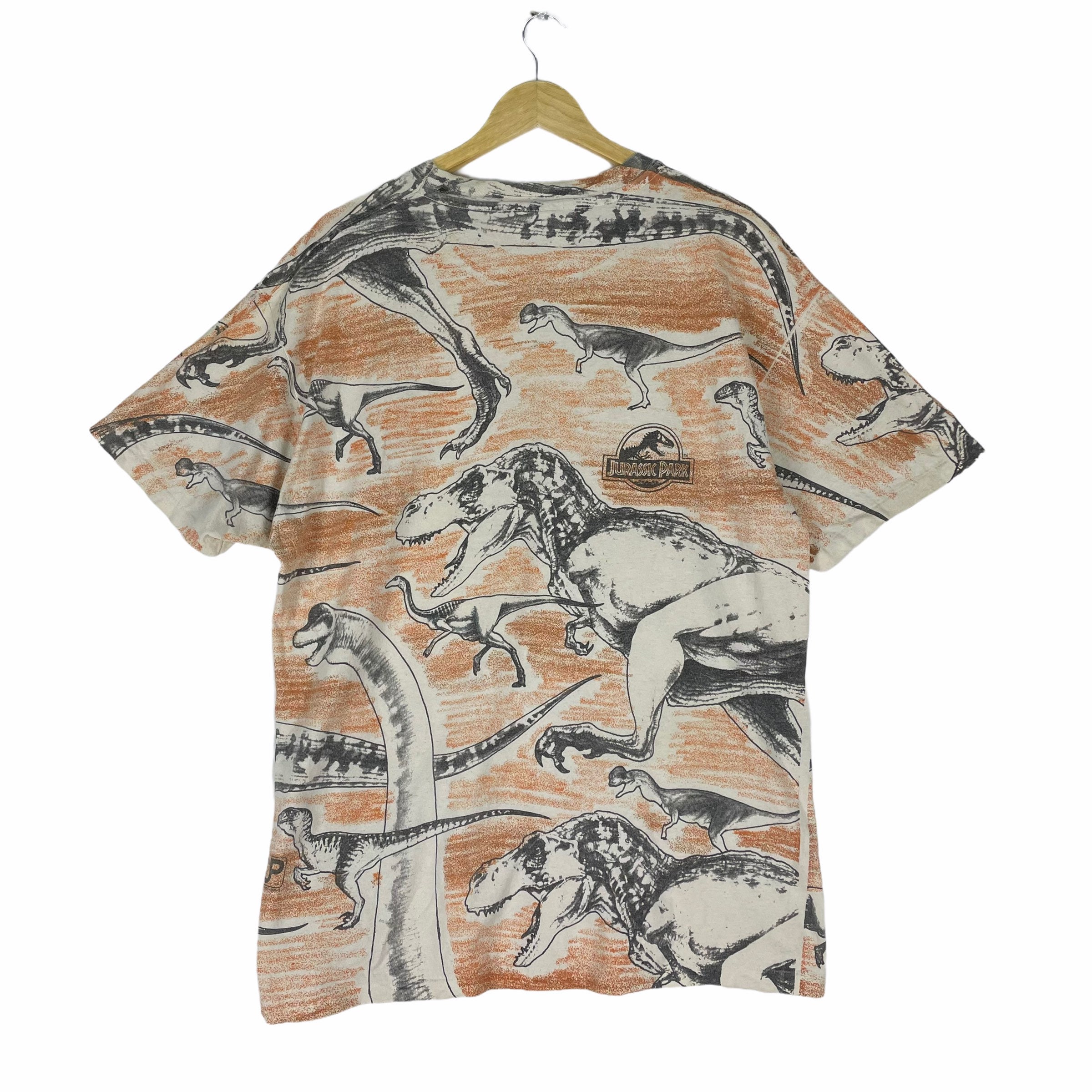 ヴィンテージ 90 年代 ジュラシック パーク オーバープリント T シャツ 