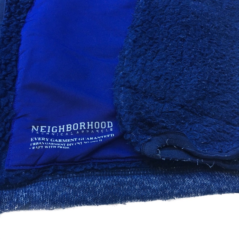 NEIGHBORHOOD Fleece Sweatshirt Urban Garment Technical Apparel Zip Pocket Mountain Sweater Size Small