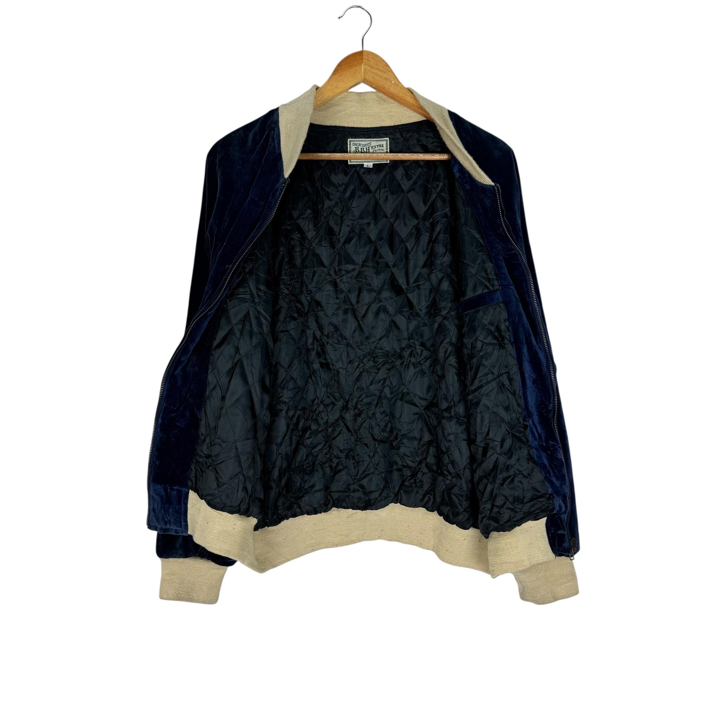 Last Frontier Alaska Sukajan Velvet Hawk Zipper Jacket Embroidery