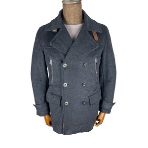 Giacca leggera con bottoni in lana Beams X MTT, colore grigio, marchio giapponese, taglia piccola