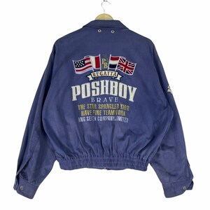 POSHBOY ジャケット 1983 ネイビー 1983 POSH BOY LETTERMAN VARSITY JACKET (L/XL) – exaghules