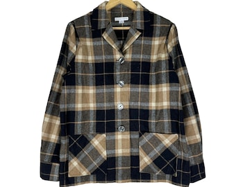 ヴィンテージ 90年代 ペンドルトン 限定版 シャドウ チェック フランネル シャツ ボタン ブラウン カラー サイズ M
