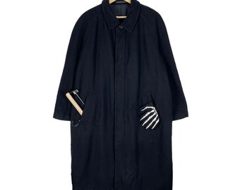 90s COMME des GARÇONS belted wool coat COMME des GARCONS Other Belted Coat XS Wool Black Plain DL