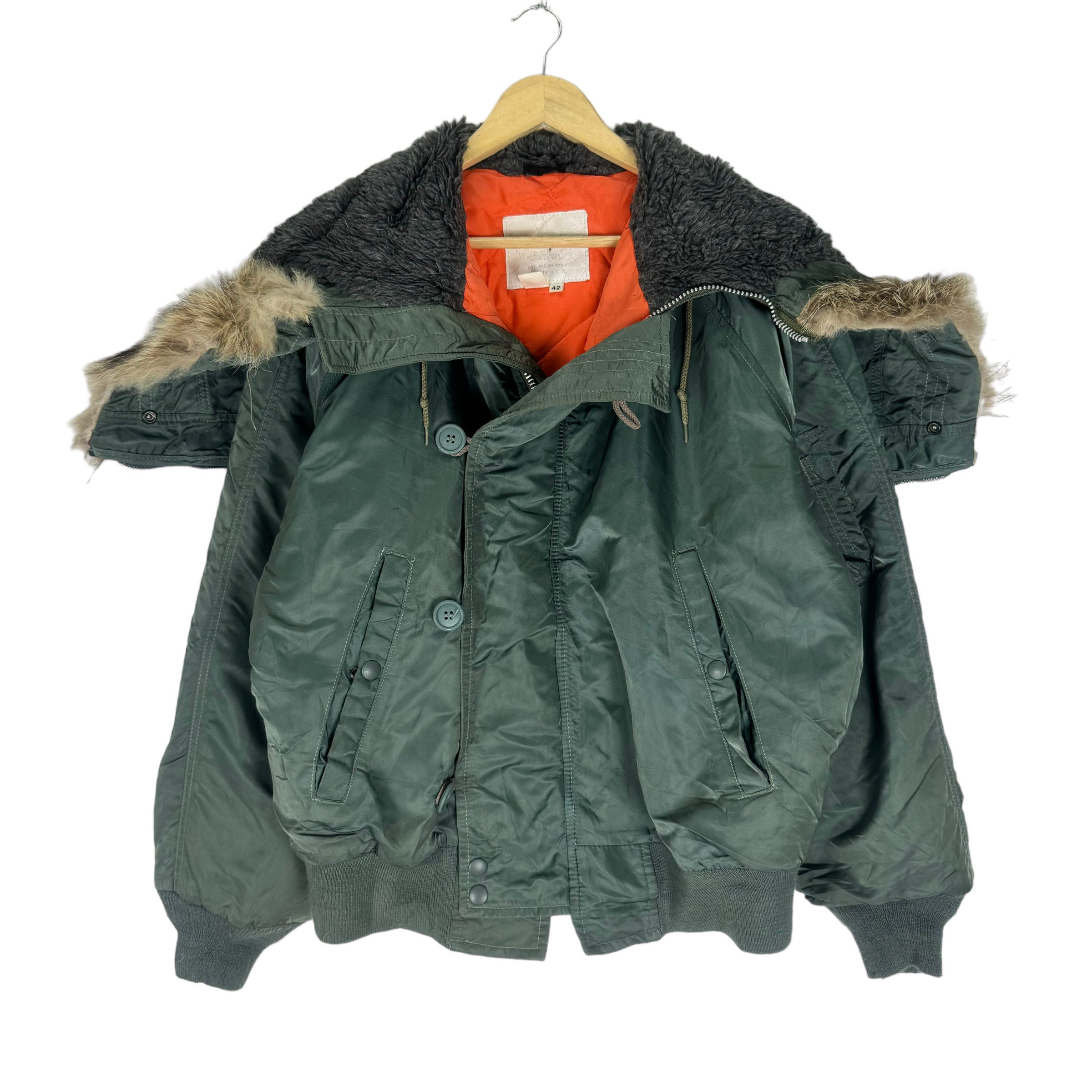I Spiewak and Sons Fur Attach Hoodie Type N 2B Flyer Bomber I Spiewak and Sons Fur Attach Hoodie Type N 2B Flyer Bomber