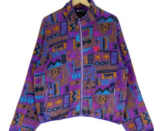 Vintage 90s SUNDACER Art Zipper Fleece Canada Multicolour Jacket Size Medium - Etsy Vintage 90s SUNDACER Art Zipper Fleece Canada Multicolour Jacket Size Medium - Etsy
