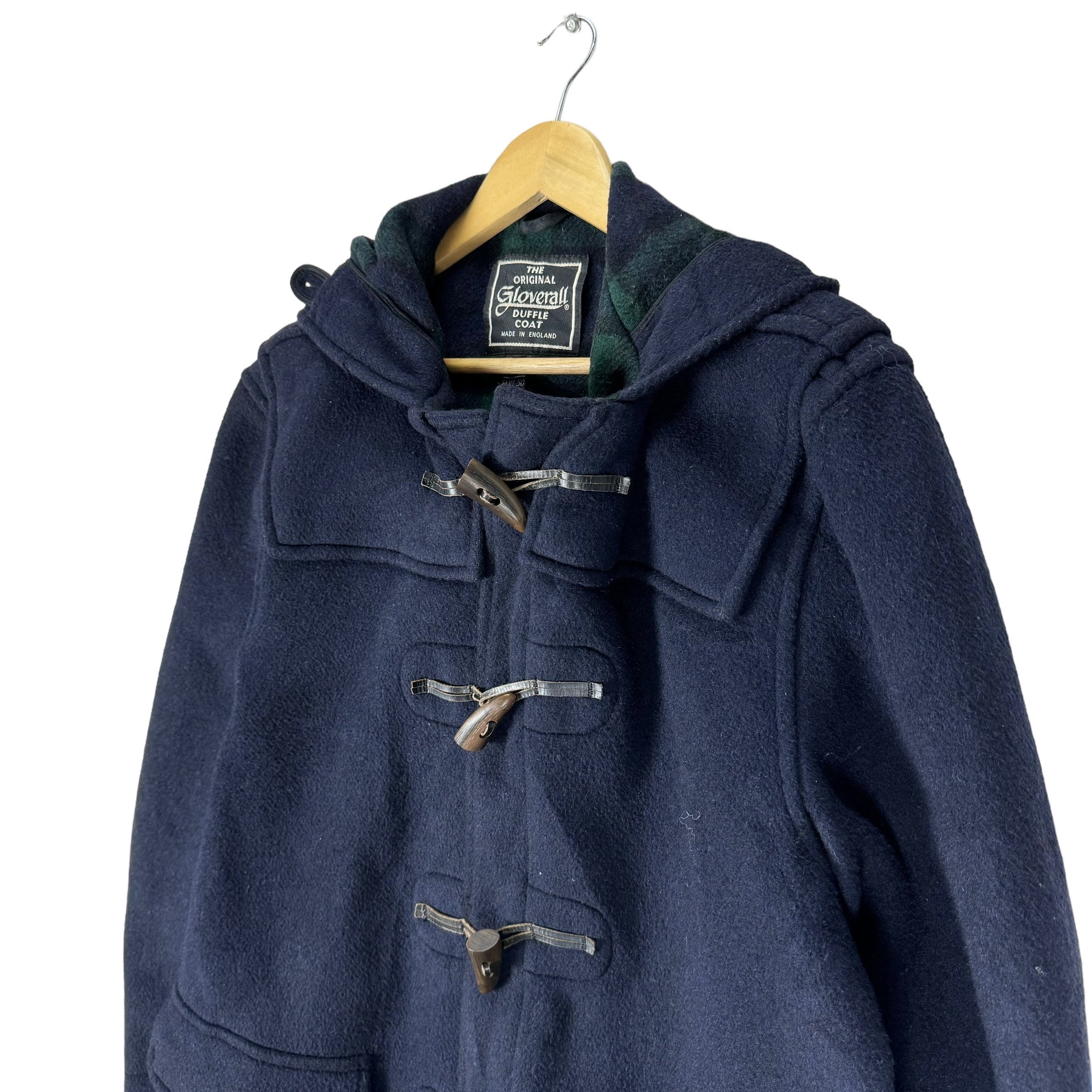 Gloverall Duffle England Coat Toggle Button Jacket Navy