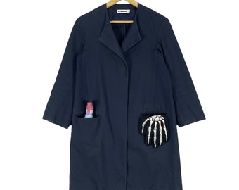 Parka bawełniana vintage Jil Sander: kurtka designerska z lat 90., Włochy, rozmiar 34